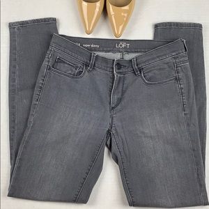 Loft Super Skinny Gray Jeans